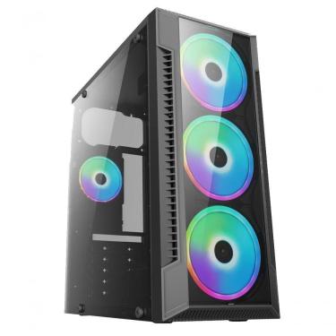 Imagem de Gabinete Gamer Brazil PC Com Lateral De Vidro Preto