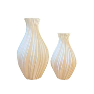 Imagem de Vasos Decorativos Vortex Vaso Decoração Sala Mesa Quarto(Branco Creme)