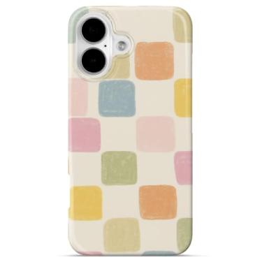 Imagem de GEQCDBN Capa para iPhone 16, capa protetora de TPU (poliuretano termoplástico) à prova de choque e estética para mulheres e meninas de 6,1 polegadas