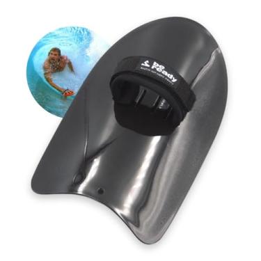 Imagem de HandPlane Body Surfing Be Ready - Pranchinha de Mão Deslize Rápido, Alça Regulável, Verão e Praia - Fibra/Nylon Super Resistente, Alça Neoprene (Preto, Grande)