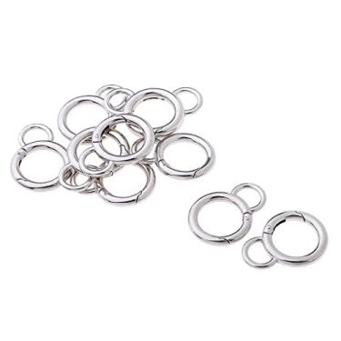 Imagem de Luzhengyang 10 peças de liga de zinco 8 formas fivela de liberação rápida mosquetão chaveiro - ferramentas esportivas ao ar livre para mochilão, caminhada, acampamento - Peso, alta resistência