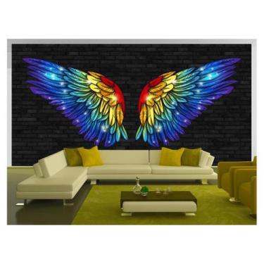 Imagem de Papel De Parede 3D Arte Asas Selfie Insta Cores 3,5M Tra428 - Você Dec