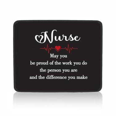 Imagem de sidaopiu Presentes de enfermeira para enfermeiros de Natal - Presentes de agradecimento para enfermeiros certificados dia de enfermagem estudantes de enfermagem mouse pads para mesa