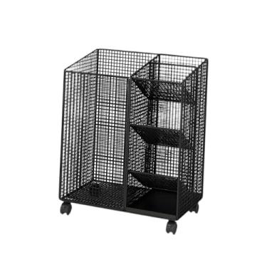 Imagem de KiBcsLic Organizador de equipamentos esportivos, suporte de academia doméstica com rodinhas, suporte vertical conveniente para tapete de ioga, para alça de, Preto