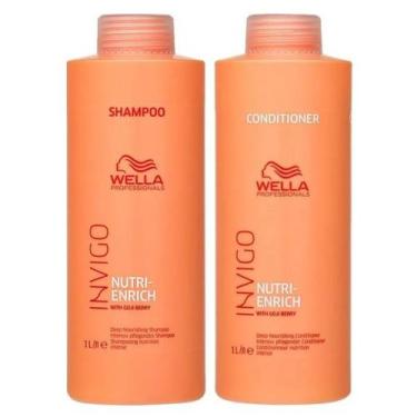 Imagem de Wella Enrich Invigo Kit Shampoo e Condicionador 1000ml Novo
