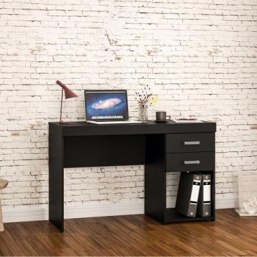 Imagem de Mesa de escritório Malta 1,20m 2 gavetas Politorno, Preto