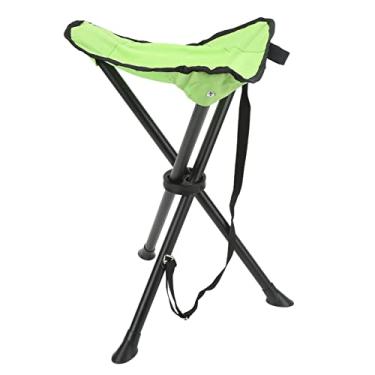 Imagem de Pissente Tamborete Dobrável do tripé, Cadeira Dobrável Portátil Com Pés Antiderrapantes e Rolamento de Carga 200kg, para Piqueniques de Acampamento de Pesca Ao Ar Livre (GREEN)