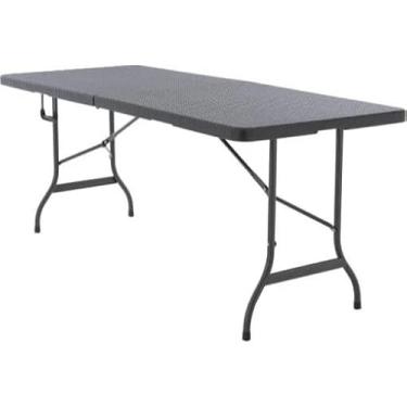 Imagem de Mesa Dobrável Vira Maleta Com Alça Versátil 1,80m (PRETA 3D)