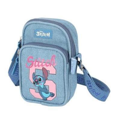 Imagem de Bolsa Transversal Jeans STITCH DISNEY - Luxcel-Unissex