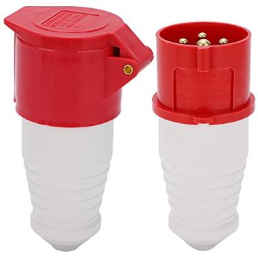 Imagem de GLOGLOW Extremidade do Cabo de Extensão Extremidades do Cabo de Extensão, 380-415V 16A 4 Pinos 3 Fases à Prova d'água Conjunto de Soquete IP44 para Equipamentos e Máquinas Industriais