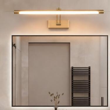 Imagem de Luz de Espelho LED Banheiro Moderno Arandelas de Parede 350° Rotação Ângulo Ajustável Lâmpada de Parede Iluminação de Imagem Metal Iluminação de Parede Espelho Armário Banheiro Sala de Estar (Luz