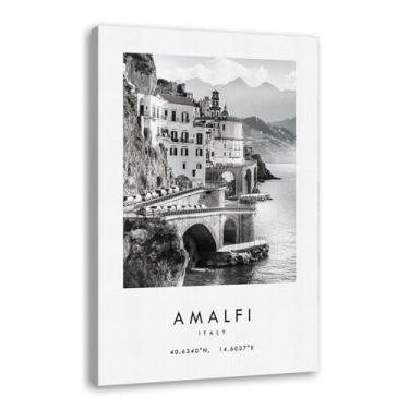 Imagem de Pôster de cidade preto e branco - impressão de viagem Roma Las Vegas Veneza Paris Sydney Amsterdã Amalfi Sanfrancisco Pintura em tela impressões de paisagem da cidade do mundo imagens de parede pôster