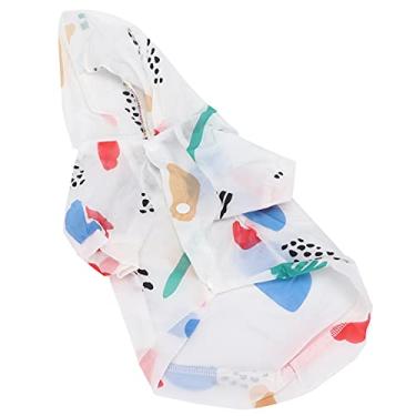 Imagem de ASHATA Roupas de Proteção Solar para Animais de Estimação Estilo Verão Com Estampa de Frutas Camisa de Poliéster Com Bloqueio Solar para Cães e Gatos Atividades Internas e Externas, Material Macio e