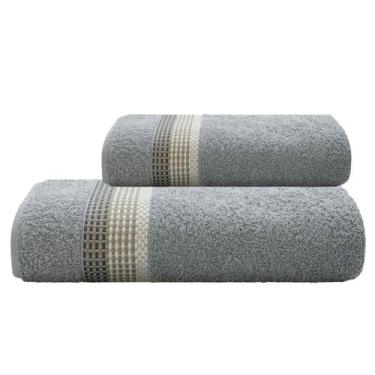 Imagem de Kit Toalha de Banho + Toalha de Rosto Vênus 62x130cm Algodão Macia Cam