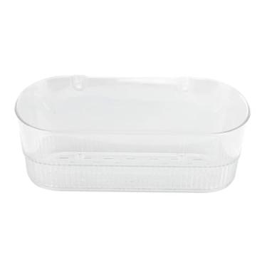 Imagem de Hyuduo Organizador de Chuveiro Com Ventosa Suporte de Armazenamento de Banheiro Com Furos de Drenagem, Caixa de Prateleira de Plástico Durável para Produtos de Higiene Pessoal Essenciais Em Viagens