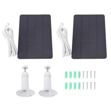 Imagem de GOWENIC Painel Solar de 10 W para Nest Cam, Painel Solar à Prova de água para Câmera de Segurança Com Cabo de 9,8 Pés, Carregador de Energia Solar para Câmera Nest, Carregador Solar para (2PCS)