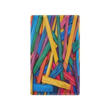 Imagem de Wassud Placa de cobertura de interruptor de luz, capas de tomadas duplas, placa de parede, cores arco-íris, varas decorativas, decoração de casa, sala de estar, quarto, decoração