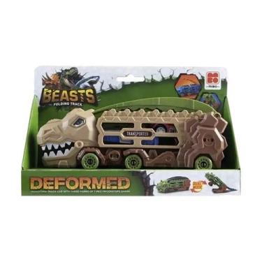 Imagem de Caminhão TRex Dinossauro Transportador Com Carrinho BBR - BEASTS