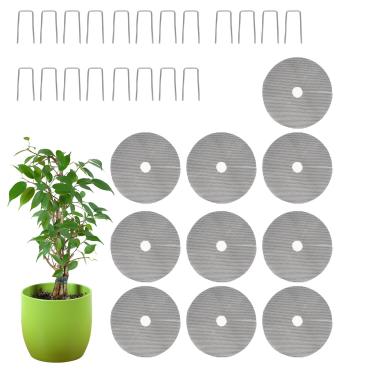 Imagem de AquaLume Grades de vaso de plantas de 15,7 polegadas - Painel de malha ajustável com 4 estacas de metal resistentes, protetores de plantas eficazes de animais para jardim ao ar livre (20 estacas
