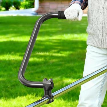 Imagem de SporGain Alça Weedeater atualizada, extensão de alça de aparador universal com alça de ombro ajustável, design protetor traseiro, cuidados com o gramado e paisagismo