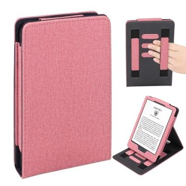 Imagem de Capa flip 15.2 cm novo Kindle 11ª geração 2024/2022, capa com suporte de couro PU leve com duas alças de mão e hibernar/despertar automático para Amazon Kindle de 6 polegadas versão 2024/2022