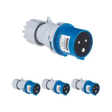 Imagem de Kit 4 Plugue Móvel Ind 2p+t 16A 220-250 Vca 6H Tramontina -