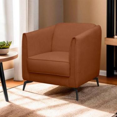 Imagem de Cadeira Decorativa Poltrona Aurea Sala Bouclé Pés Em Metal - SOFA STOR