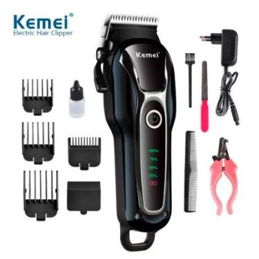 Imagem de Máquina de Cortar Pelo Cachorro e Gato Profissional - Kemei