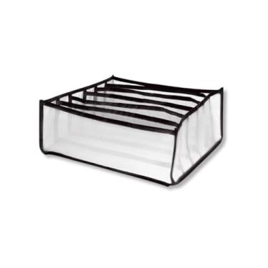 Imagem de Organizador Transparente de Roupas 32x32cm com Divisórias – Gavetas, Armário e Quarto Sempre em Ordem