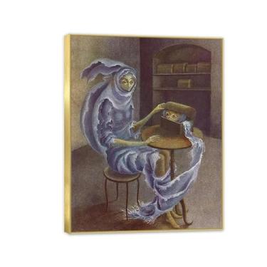 Imagem de SDYJ6GSW Remedios Varo Pintura em tela Abut Poster Remedios Varo Decoração de casa Surrealismo Imagem de arte de parede para sala de estar quarto banheiro decoração de parede 65 x 50 cm (66.0x48.3 cm