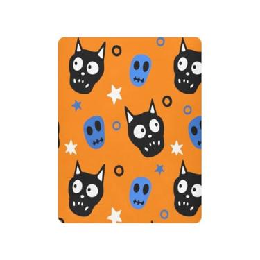 Imagem de JUZIHAI Lençol de berço de Halloween para meninos e meninas, capa de colchão de bebê macio elástico respirável para berço padrão e cama infantil, 99 x 68 cm