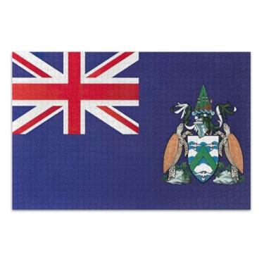 Imagem de Ascension Island National Flag British Overseas 500 Piece Puzzle, Adult Puzzle, Family 1000 Pieces
