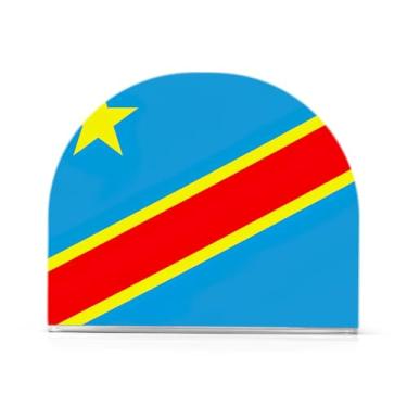 Imagem de Porta-guardanapos de banho com bandeira do Congo, suporte de guardanapo de plástico para mesas, suporte de guardanapo vertical para jantar cozinha restaurante decoração de casa acessórios de bar