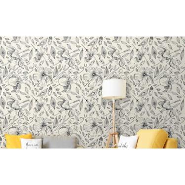 Imagem de Rolo Papel de Parede Auto Adesivo Lavável Full-HD Interno ou Externo Flores e Floral(1,0 x 0,47 metros,16)