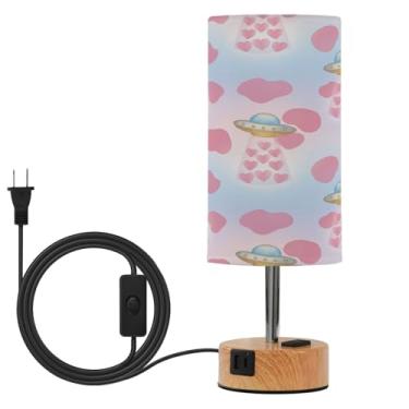 Imagem de Wassud Abajur de mesa de cabeceira com 3 temperaturas de cor, luminária de mesa moderna com forro de sombra, luminária noturna para sala de estar, quarto, escritório, berçário