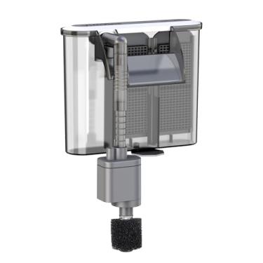 Imagem de Vimvins Filtro de aquário pequeno, filtros HOB silenciosos para aquários de até 5 galões, fluxo ajustável.