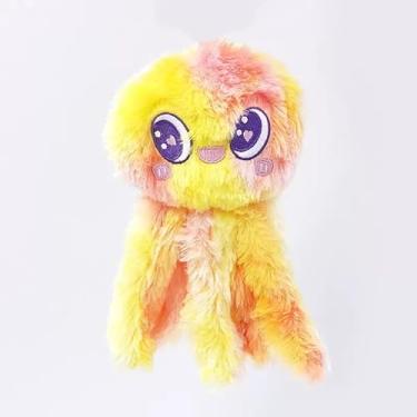 Imagem de FXGJDeng Brinquedo para cães em forma de água-viva, brinquedos de pelúcia para cães que rangem, fofos, duráveis e enrugados, brinquedos de mastigar para cães grandes, médios e pequenos, variante