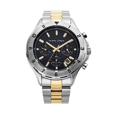 Imagem de FILIPPO LORETI Pista – Relógio de pulso masculino com cronógrafo multifuncional de 42 mm, resistente à água 100 m, Preto fosco, Moderno
