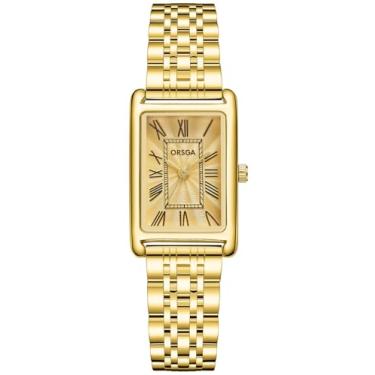 Imagem de MASTOP Relógio feminino pequeno e delicado feminino vintage dourado prata relógios para mulheres à prova d'água Relojes para mulheres com ferramentas, Ouro, ouro, Relógios retangulares femininos