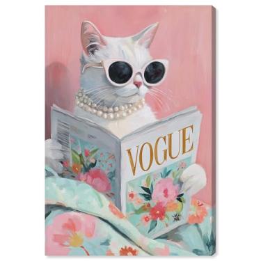 Imagem de Spring Magazine Feline Canvas Print Pet Wall Decor by Art Remedy, Gallery Wrapped, 25 x 38 cm