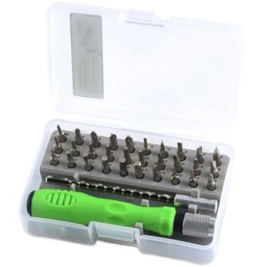 Imagem de Kit de Chaves de Fenda de Precisão 32 em 1 Portátil – Conjunto Profissional em Aço Cromo Vanádio para Eletrônicos e Reparos(32 em 1（108x71cm）)