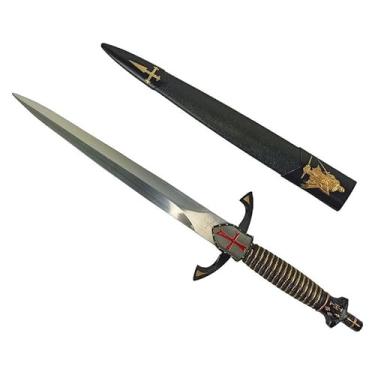 Imagem de Adaga Punhal Medieval Cavaleiro Templário c/bainha