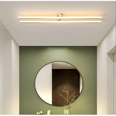 Imagem de Arandela / Plafon sobrepor moderno slim minimalista 2 perfis lineares 