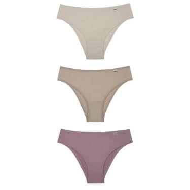 Imagem de Kit com 3 Calcinhas Biquíni Microfibra Moda DelRio Sortido - GG