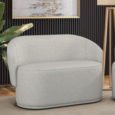 Imagem de Sofá 2 Lugares Namoradeira Orgânica Para Sala Malu Linho Cinza M11 - D`rossi