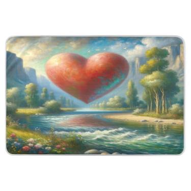 Imagem de Almofadas impermeáveis de coração flutuante para cama vermelha, almofadas de cama reutilizáveis, almofadas de urina para cama