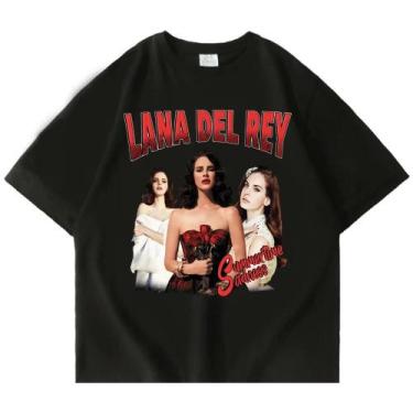 Imagem de Camiseta plus Size Com Estampa Gráfica De Lana Del Rey, Moda Feminina,