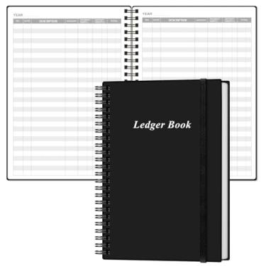 Imagem de Livro contábil - Livro contábil A5 para contabilidade, pequenas empresas e uso pessoal, caderno de rastreador de despesas para rastreamento de dinheiro, despesas, depósitos e saldo, 14,7 cm x 21,3 cm