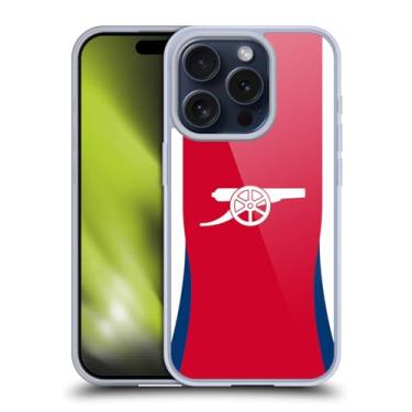 Imagem de Head Case Designs Capa de gel macio oficialmente licenciada Arsenal FC Home 2024/25 compatível com Apple iPhone 15 Pro