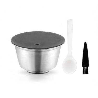 Imagem de Cápsulas de café reutilizáveis aço inoxidável conjunto xícaras preenchíveis compatíveis com a máquina EDG Lumio Series